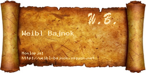 Weibl Bajnok névjegykártya
